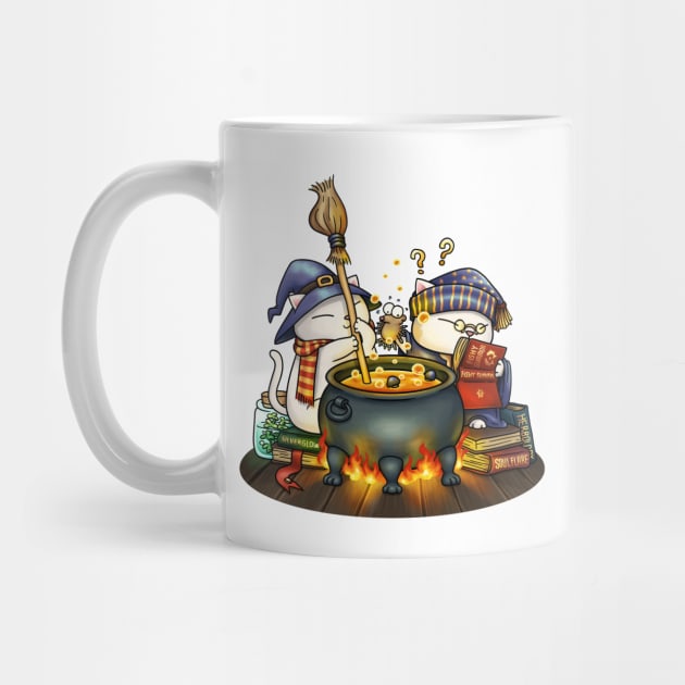 Witch Cat Brew Pot by Takeda_Art